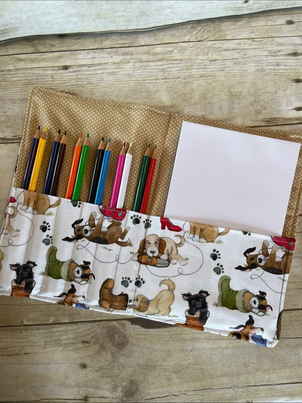 Art Portfolio: Kids Travel Colored Pencil Set - Gift for Artists Playful Pups - Picture 11 of 11